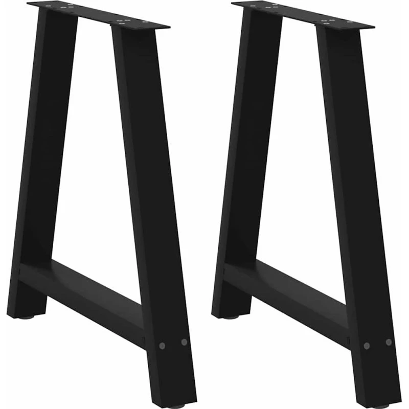 vidaXL spisebordsben A-formet 2 stk. sort 80x(72-73) cm stål