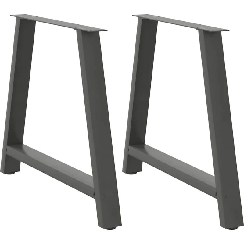 vidaXL spisebordsben A-formet 2 stk. antracit 90x(72-73) cm stål