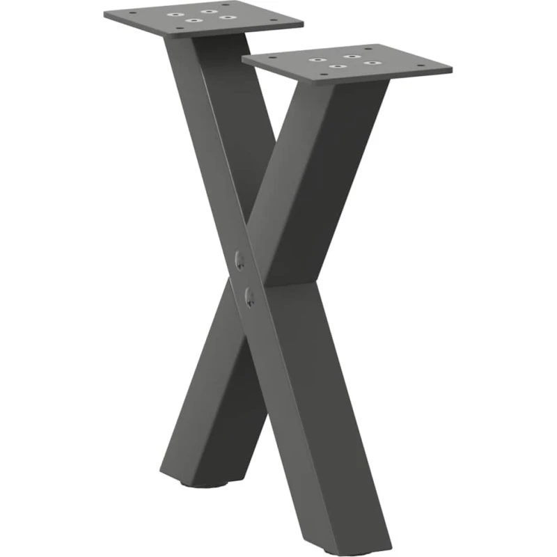 vidaXL X-formet sofabordsben 2 stk. antracit 37x(30-31) cm stål