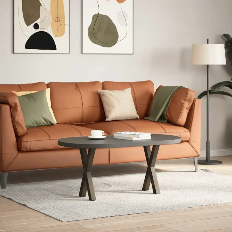 vidaXL sofabordsben X-formet 2 stk. naturstål 28 x (42-43) cm