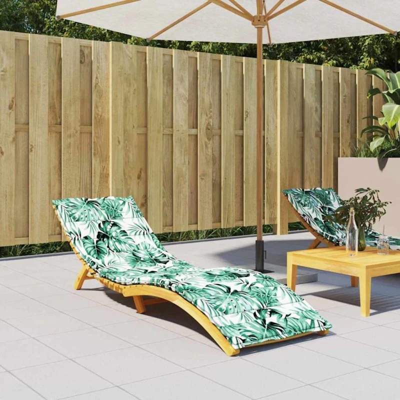 vidaXL Lounger Pude Blad Bladmønster 200 x 70 x 3 cm