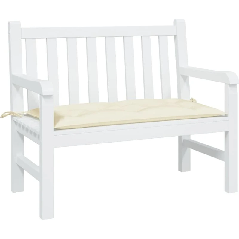 vidaXL Hynde til havebænk 100x50x7 cm, cremefarvet