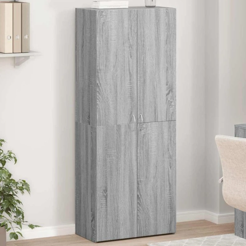 vidaXL Arkivskab 60x32x153 cm Konstrueret Træ Grå Sonoma-Eg
