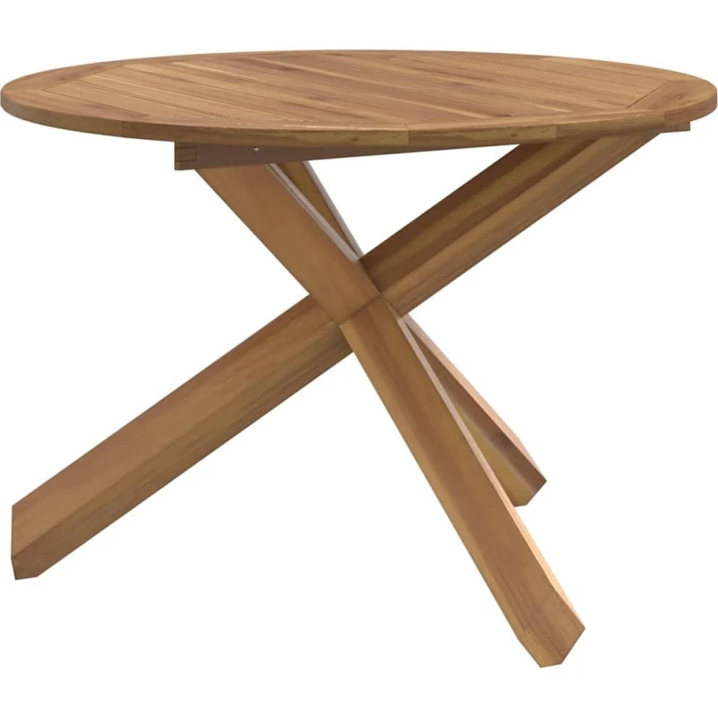 vidaXL Havebord Ø109x74 cm Massivt Træ Teak