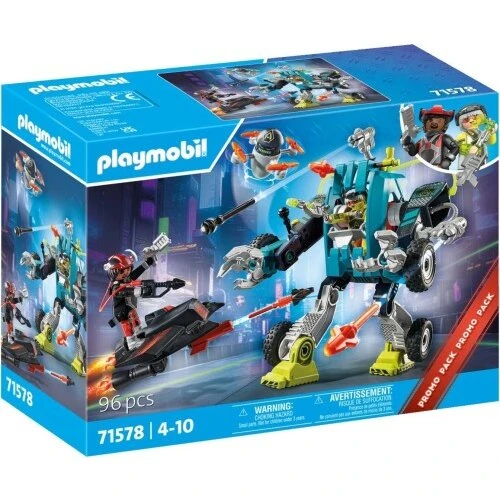 PLAYMOBIL Robots vs. Jets - Jet og kamp-robot med figurer