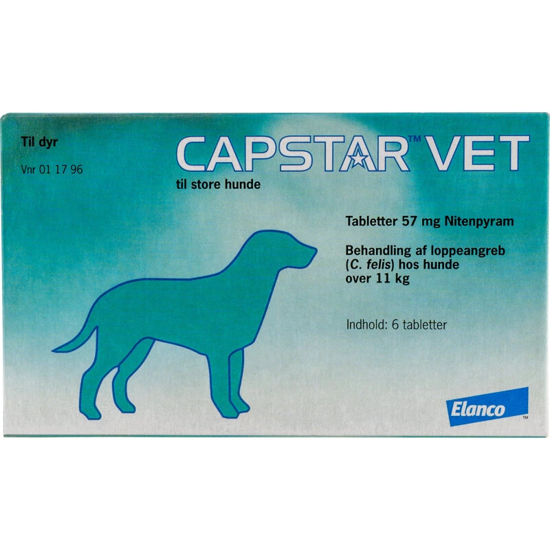 Capstar Vet tablet 57 mg til hunde >11 kg – 6 stk