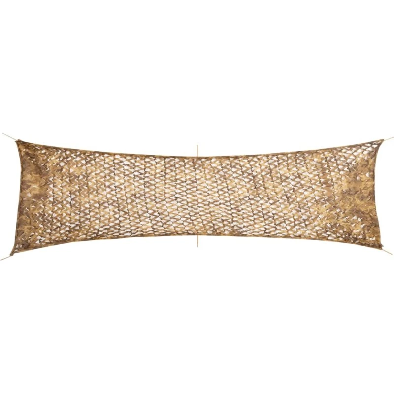 vidaXL Camouflagenet 519x142 cm sandfarvet med opbevaringspose