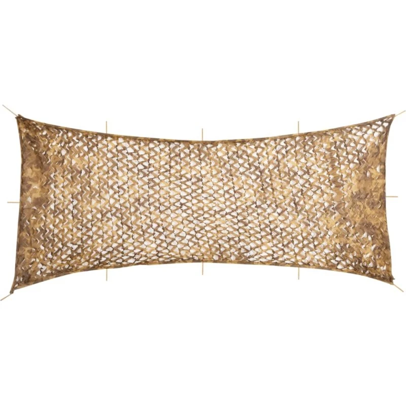 vidaXL Camouflagenet 844x429 cm sandfarvet med opbevaringspose