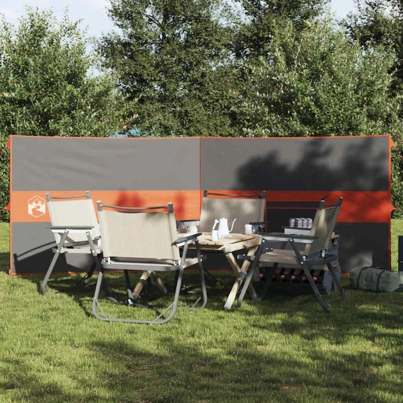 vidaXL Læsejl 344x120 cm vandtæt grå/orange
