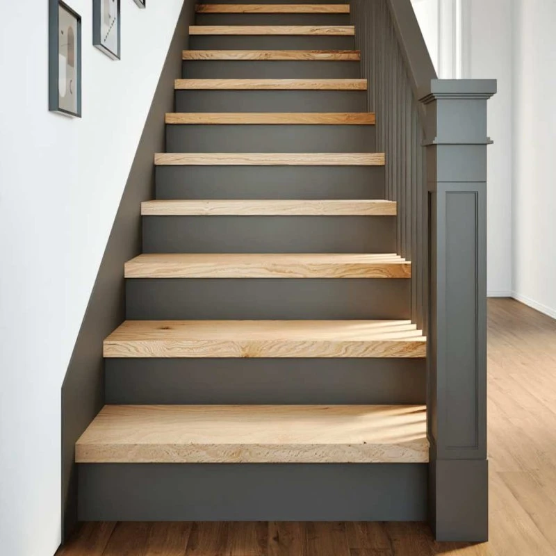 vidaXL trappemåtter 16 stk, 70x25x2 cm, ubehandlet massivt egetræ