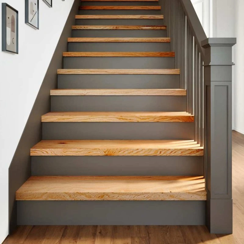 vidaXL trappemåtter 8 stk lysebrun 100x25x2 cm massivt egetræ