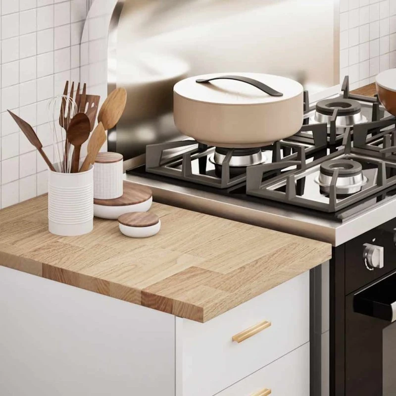 vidaXL Køkkenbordplade 40x63,5x2,7 cm massivt egetræ rektangulær