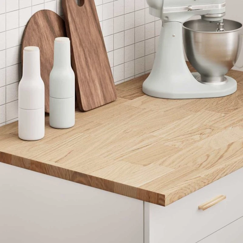 vidaXL Køkkenbordplade 100x63,5x2,7 cm massivt egetræ rektangulær