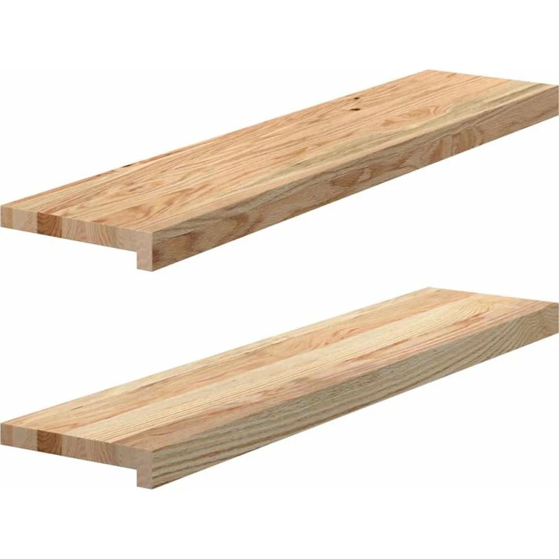 vidaXL Vindueskarme 2 stk 90x20x2 cm ubehandlet massivt egetræ