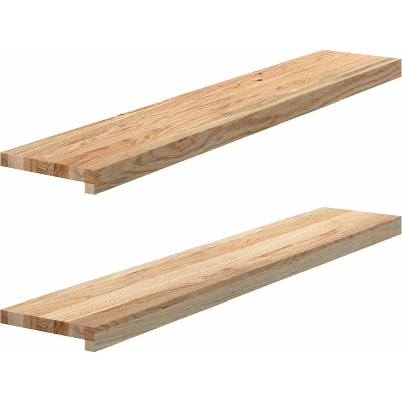 vidaXL Vindueskarme 2 stk 110x20x2 cm ubehandlet massivt egetræ