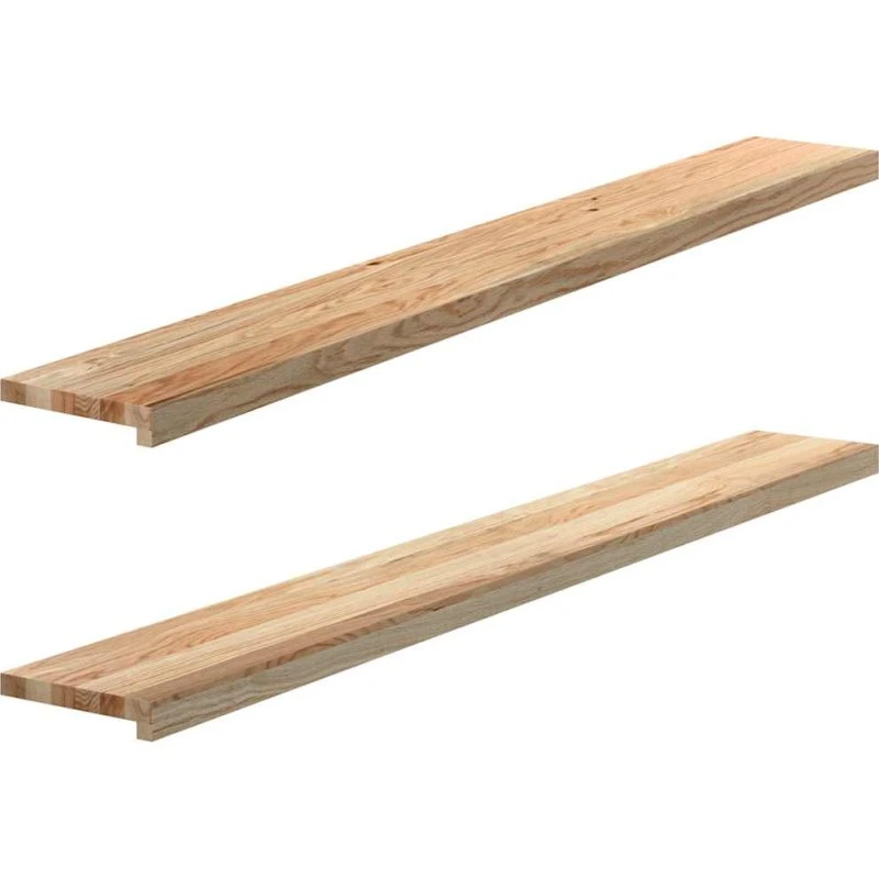 vidaXL Vindueskarme 2 stk 160x20x2 cm ubehandlet massivt egetræ