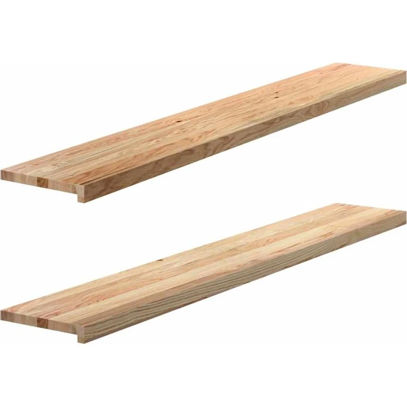 vidaXL Vindueskarme 2 stk 160x25x2 cm ubehandlet massivt egetræ