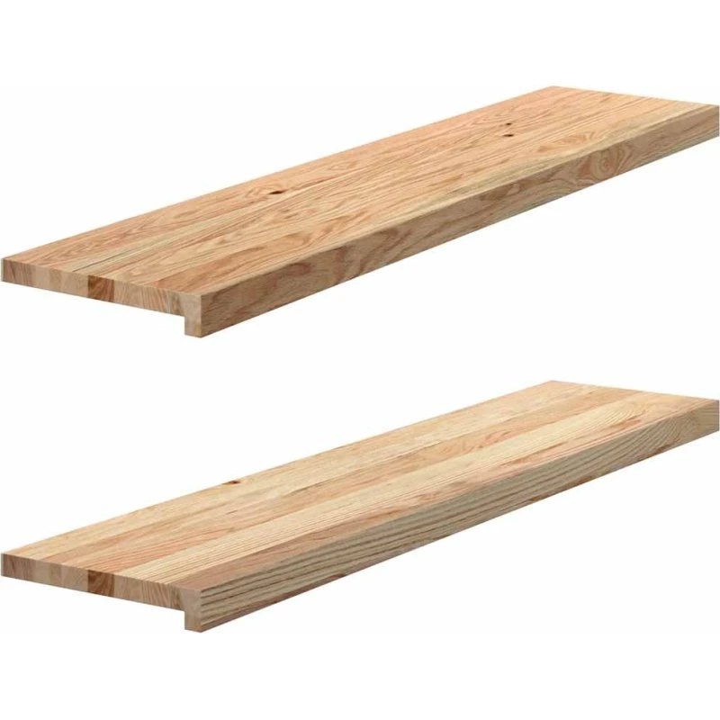 vidaXL Vindueskarme 2 stk 110x30x2 cm ubehandlet massivt egetræ