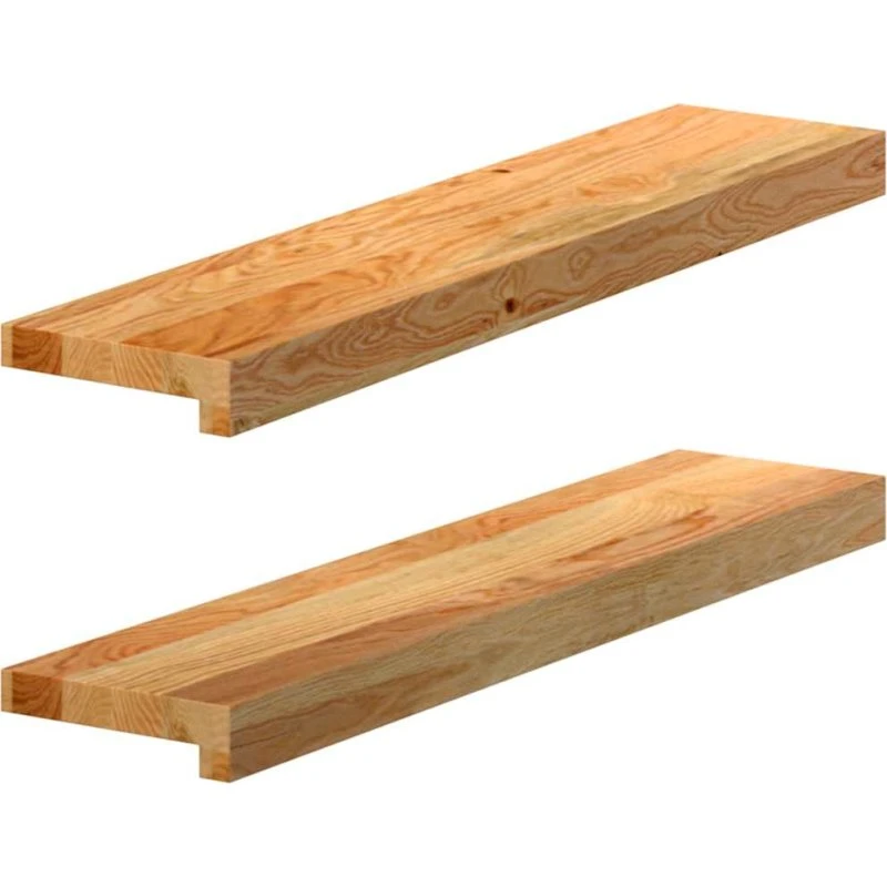 vidaXL Vindueskarme 2 stk lysebrun 70x15x2 cm massivt egetræ