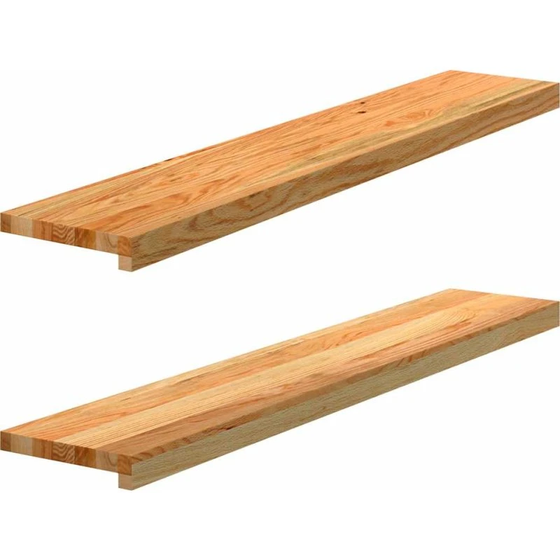 vidaXL Vindueskarme 2 stk lysebrun 110x20x2 cm massivt egetræ