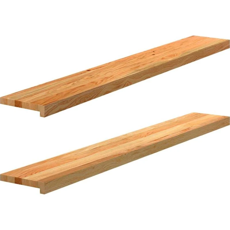 vidaXL Vindueskarme 2 stk lysebrun 140x20x2 cm massivt egetræ