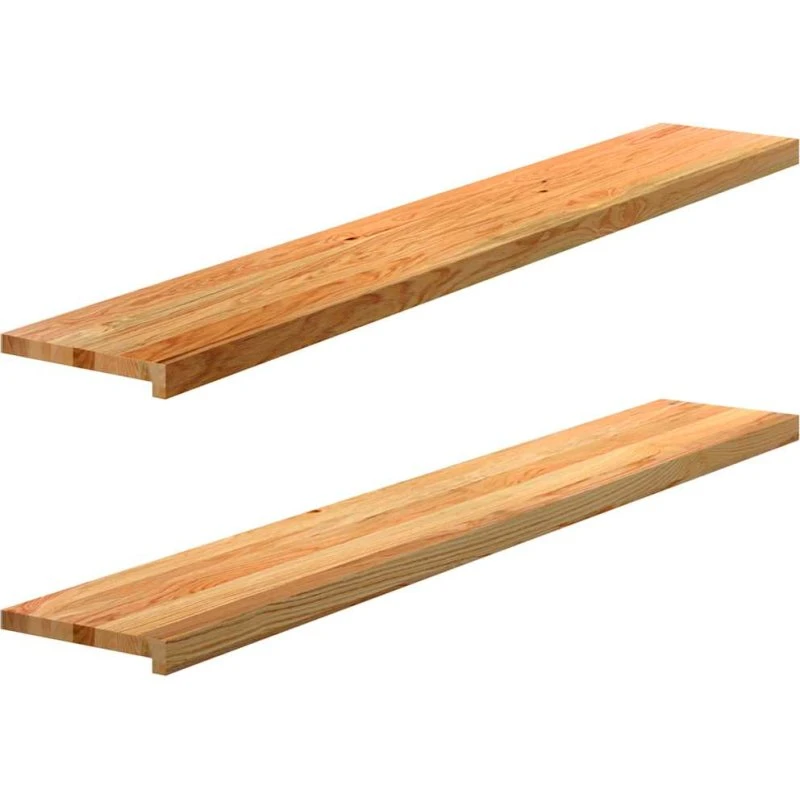 vidaXL Vindueskarme 2 stk lysebrun 160x25x2 cm massivt egetræ