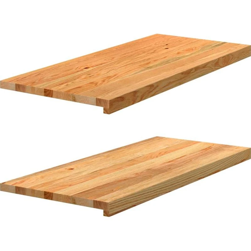 vidaXL Vindueskarme 2 stk lysebrun 90x40x2 cm massivt egetræ