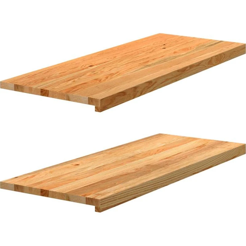 vidaXL Vindueskarme 2 stk lysebrun 100x40x2 cm massivt egetræ