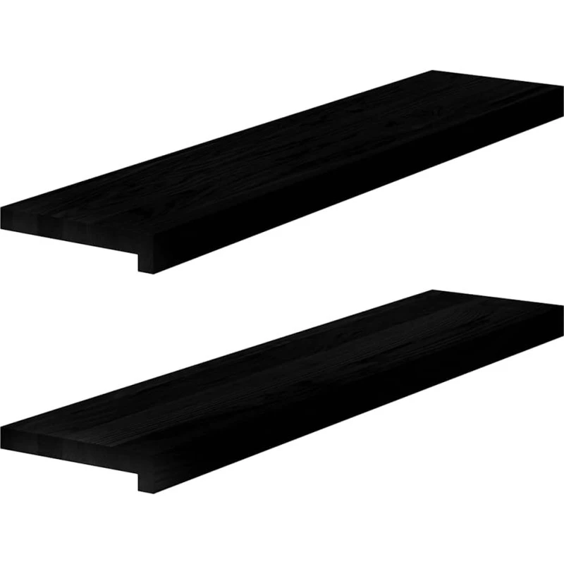 vidaXL Vindueskarme 2 stk mørkebrun 90x20x2 cm massivt egetræ