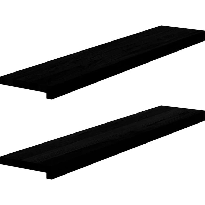 vidaXL Vindueskarme 2 stk, mørkebrun, 100x20x2 cm, massivt egetræ