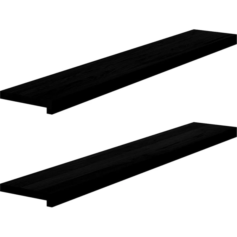 vidaXL Vindueskarme 2 stk mørkebrun 120x20x2 cm massivt egetræ