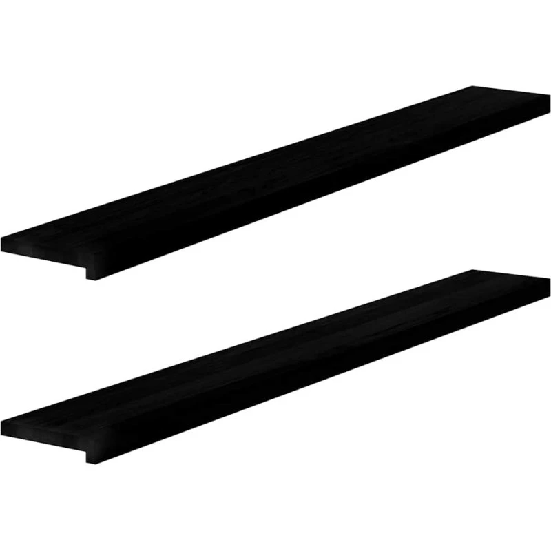 vidaXL Vindueskarme 2 stk mørkebrun 160x20x2 cm massivt egetræ