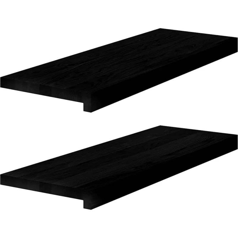 vidaXL Vindueskarme 2 stk mørkebrun 70x25x2 cm massivt egetræ