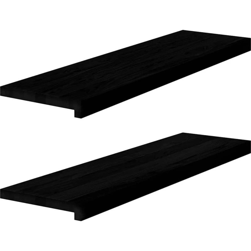 vidaXL Vindueskarme 2 stk mørkebrun 90x25x2 cm massivt egetræ