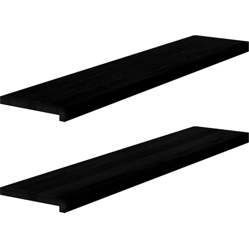 vidaXL Vindueskarme 2 stk mørkebrun 120x30x2 cm massivt egetræ