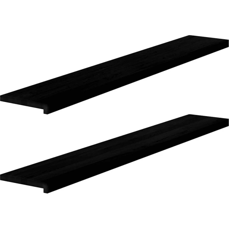vidaXL Vindueskarme 2 stk, mørkebrun, 160x30x2 cm, massivt egetræ
