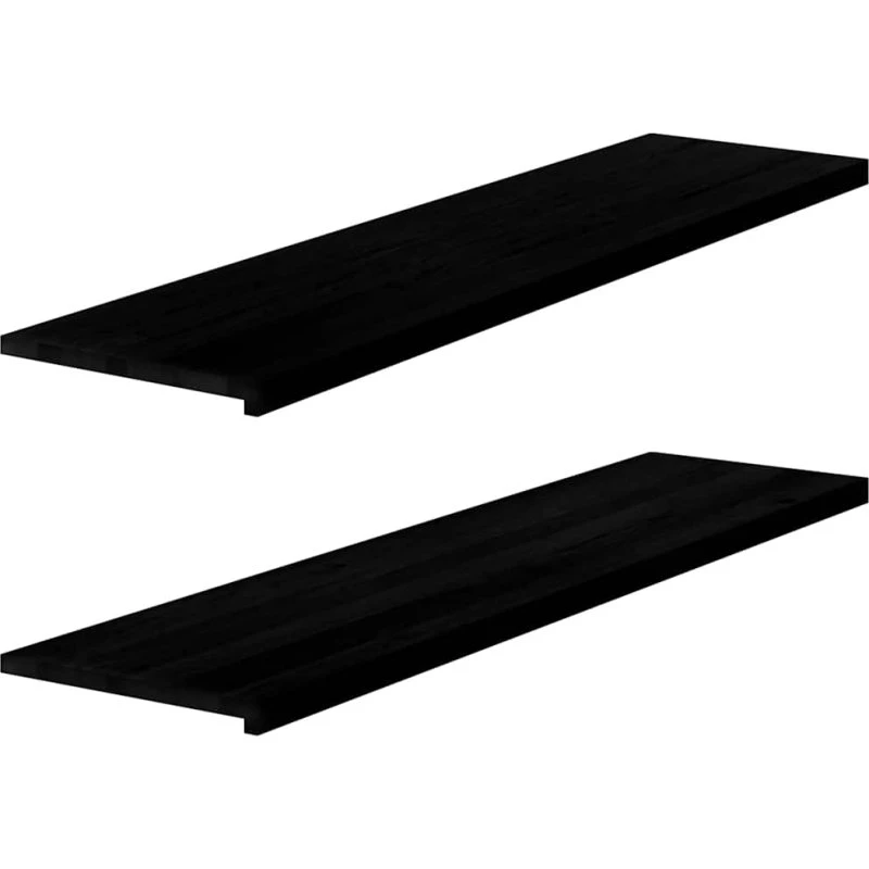 vidaXL Vindueskarme 2 stk mørkebrun 160x40x2 cm massivt egetræ