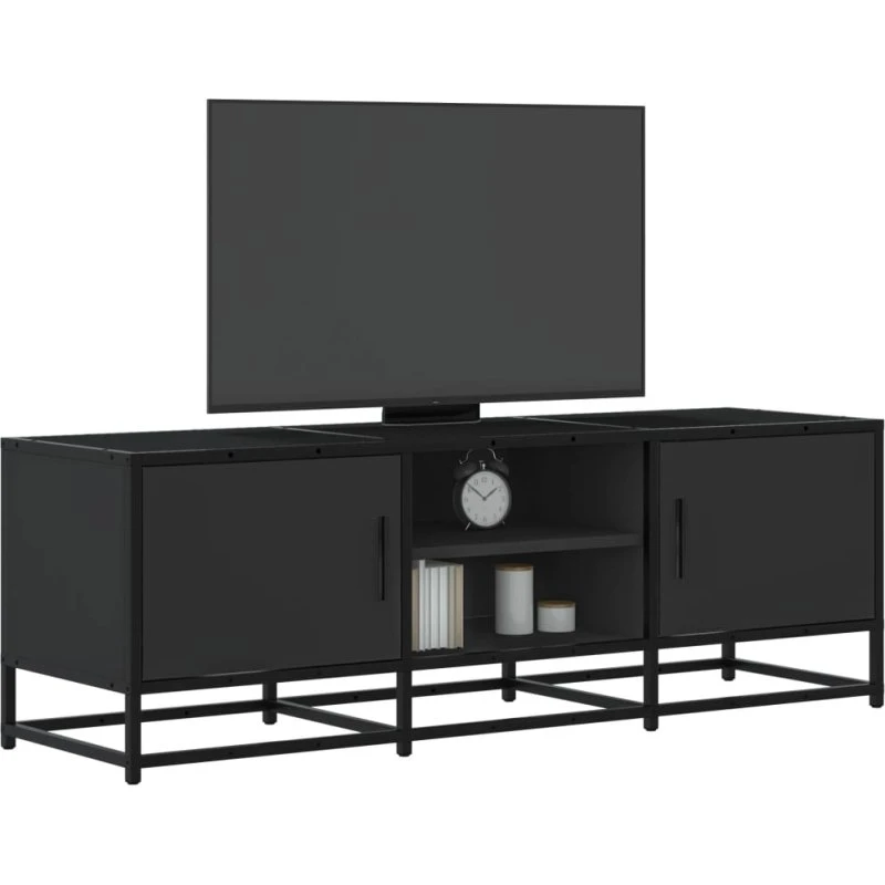 vidaXL tv-bord 120x35x41 cm konstrueret træ og metal sort