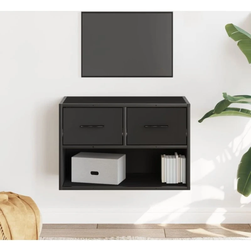vidaXL tv-bord 60x31x39,5 cm konstrueret træ og metal sort