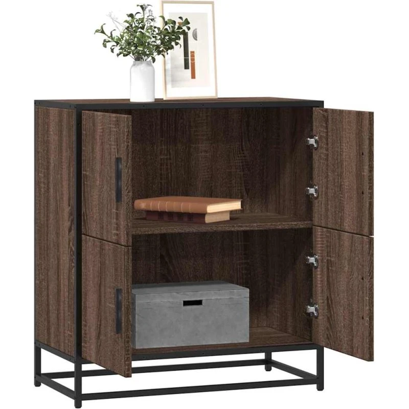 vidaXL Skuffeskab 68x35x76 cm Konstrueret Træ Brun