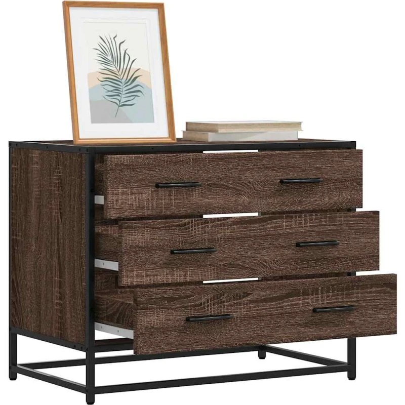vidaXL Kommode 70x41x56 cm Konstrueret Træ Brun