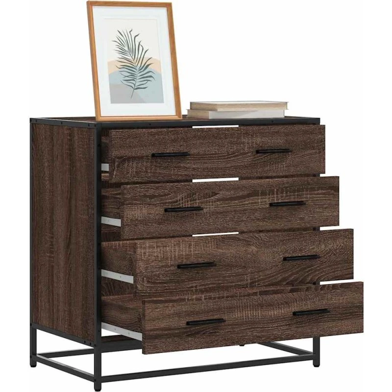 vidaXL Kommode 70x41x70 cm Konstrueret Træ Brun