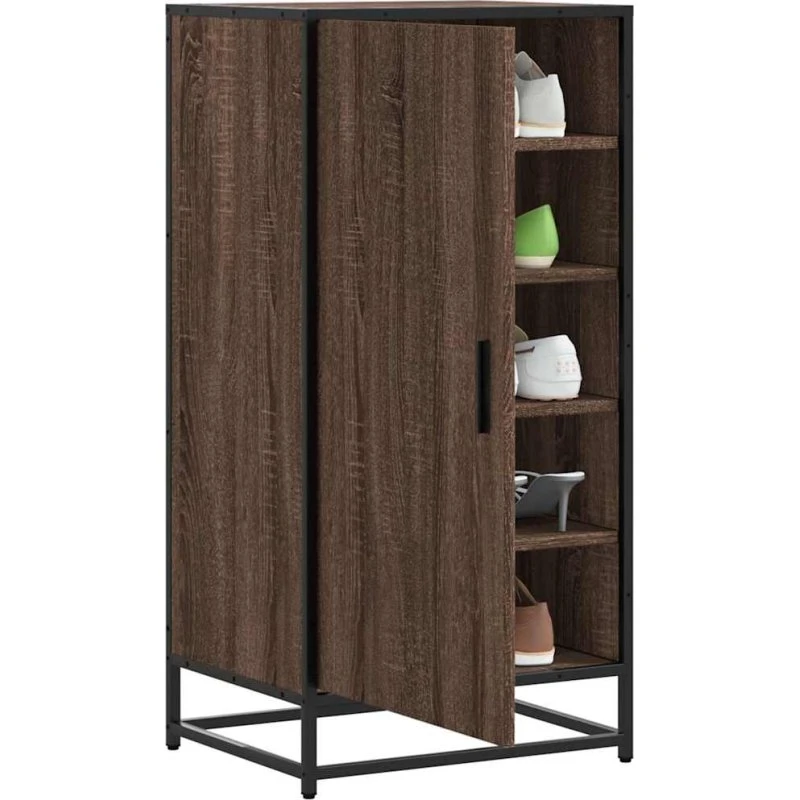 vidaXL Skoreol 48x38x97,5 cm Konstrueret Træ Brun