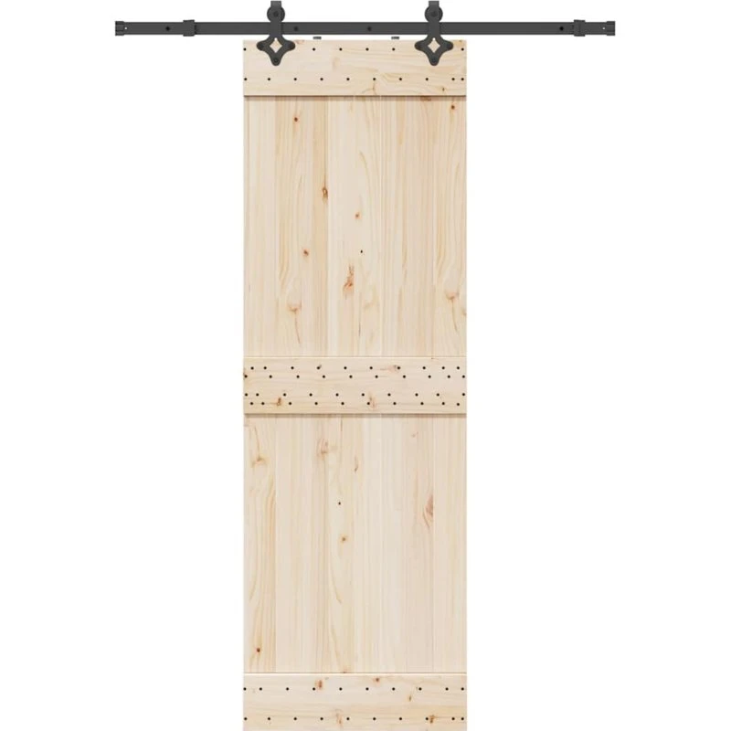 vidaXL skinnesæt til skydedør 152,5 cm, stål sort