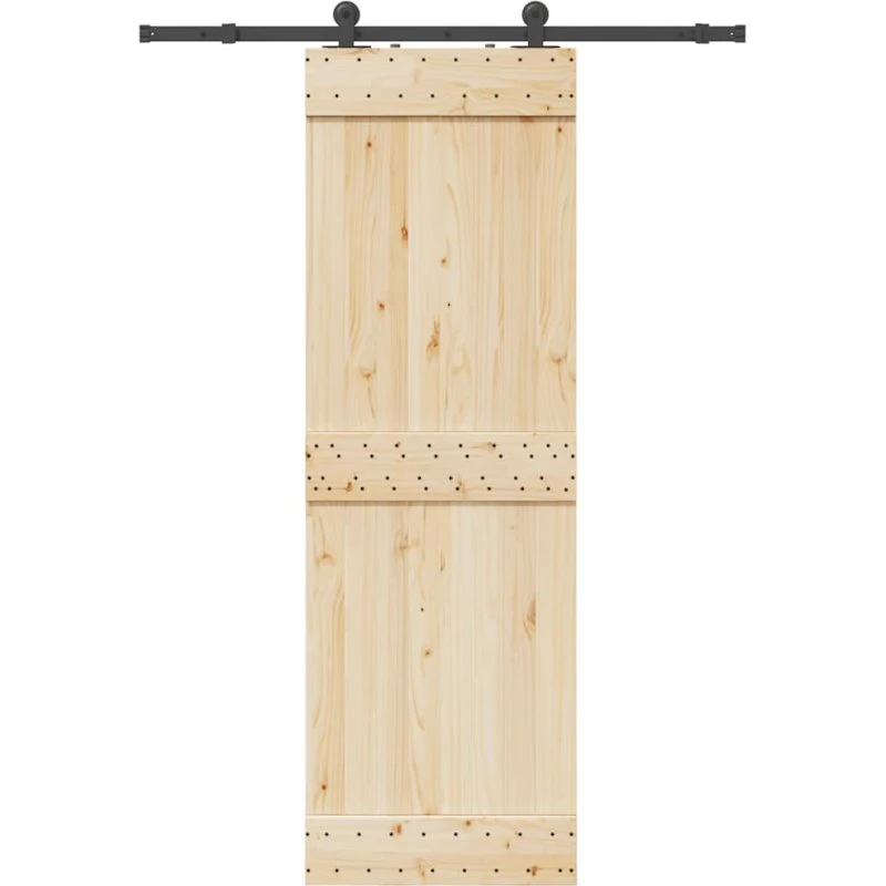 vidaXL skinnesæt til skydedør 152,5 cm, stål sort