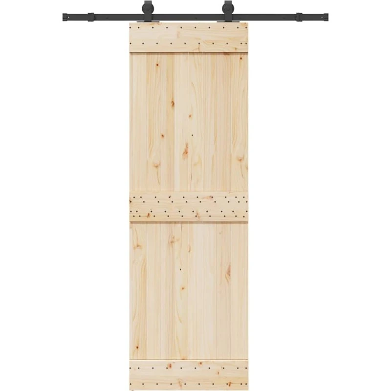 vidaXL skinnesæt til skydedør 152,5 cm, stål sort