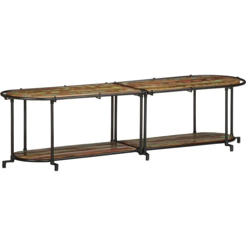 vidaXL tv-bord 160x42x40 cm massivt genbrugstræ