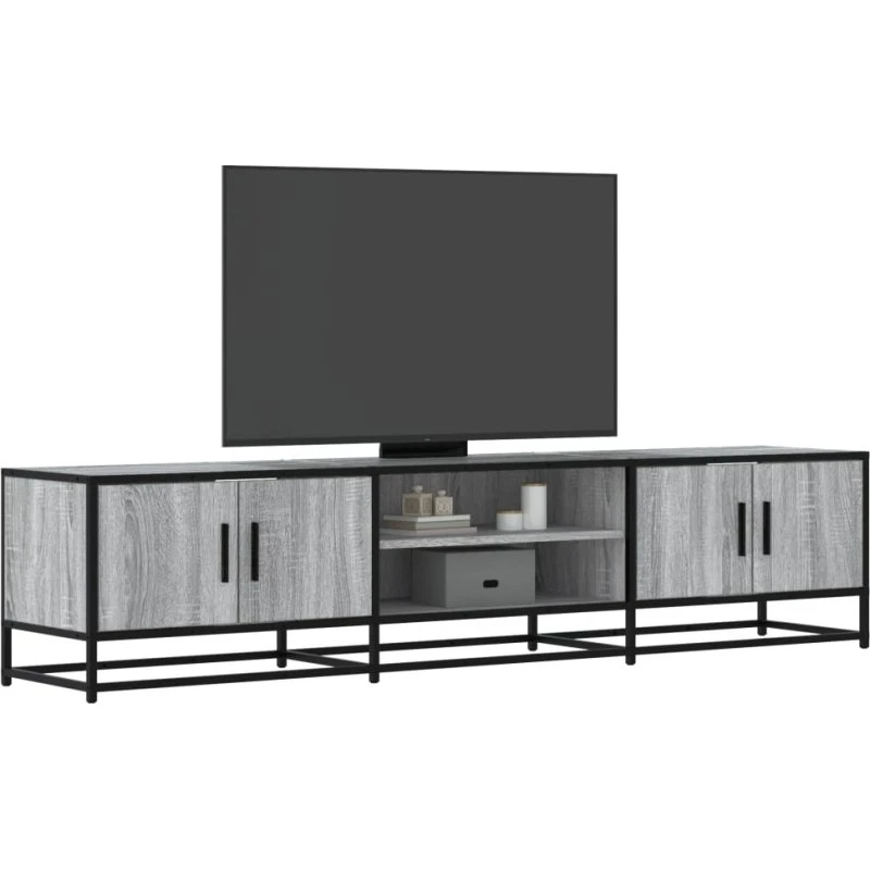 vidaXL tv-bord 180x35x41 cm konstrueret træ grå sonoma-eg