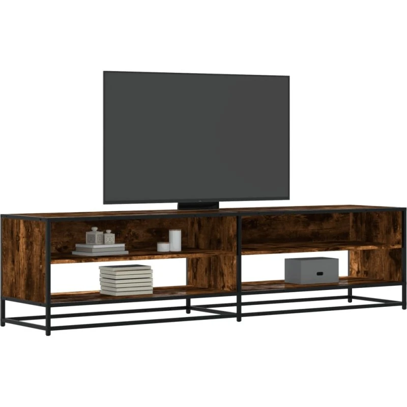 vidaXL tv-bord 180,5x40x46 cm røget egetræ