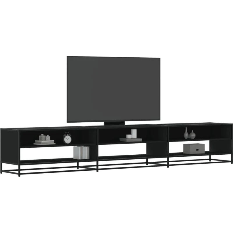 vidaXL tv-bord 270x40x46 cm konstrueret træ sort